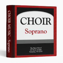 Red Sophisticated Choir Binder