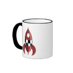 Red Space Rocket Mug
