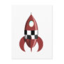 Red Space Rocket Post Card Red Space Rocket Post Card