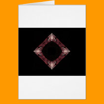 Red Sparkling Diamond Fractal Art cards