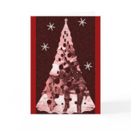 Red Speckled Merry Christmas card