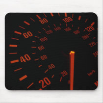 Red Speedometer Dial Mouse Pads