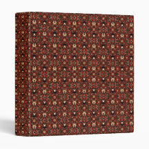 Red Spices ~ Binder Damask Pattern Black Work
