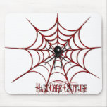 Red Spider Web Mouse Pad