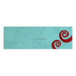 Red spiral distressed handmade business card business cards
