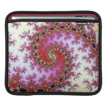 Red Spiral Fractal Design Sleeves For iPads