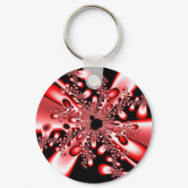 Red Splat Keychains by FractalGifts Red Splat Keychains