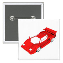 Red Sports Car Button