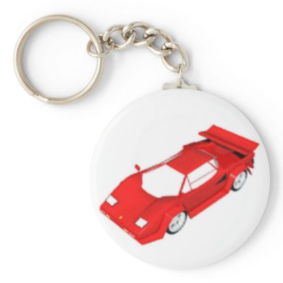 Red Sports Car Key Chain by original designs