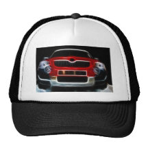 Red Sports Car Mesh Hat
