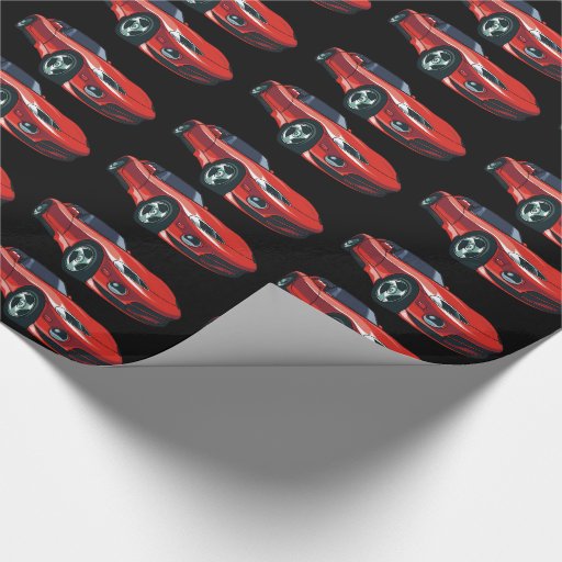 Red Sports Car Wrapping Paper Zazzle