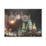 red square fireworks border post cards
