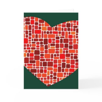 Red Square Heart card