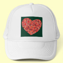 Red Square Heart hats