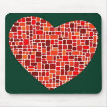 Red Square Heart mousepads