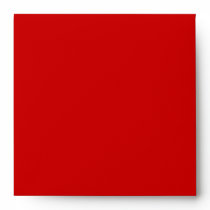 Red Square Scrollwork Monogrammed Envelopes