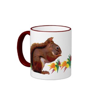 Red Squirrel in Autumn mug