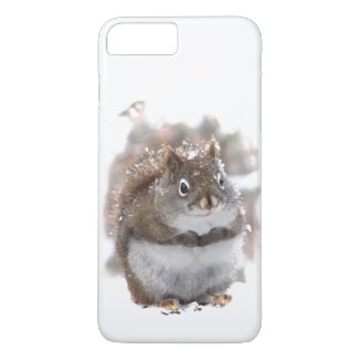Red Squirrel in Snow iPhone 7 Plus Case