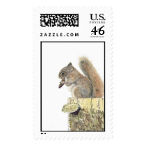 Red Squirrel postage by birdartist Red Squirrel postage