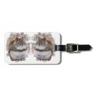 Red Squirrels in Snow Bag Tag