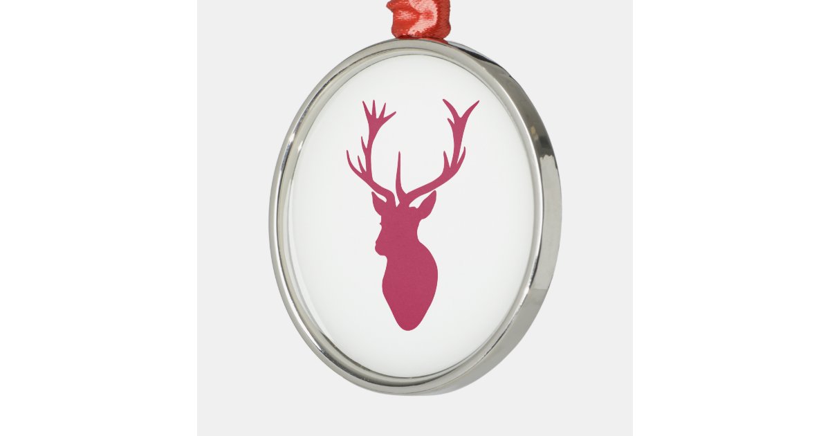 red stag head christmas or stag party metal ornament zazzle red stag head christmas or stag party metal ornament zazzle