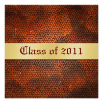 Red Stained Glass Class of Graduation Invitation