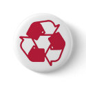 Red Stamped recycle logo buttons