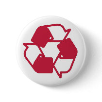 Red Stamped recycle logo buttons