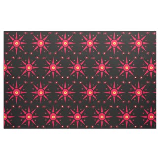 Red Star Abstract Fabric