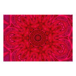 Red Star and Sun Mandala Art Photo