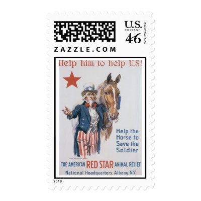 Red Star Animal Relief World War 2 Postage by worldwar2gifts