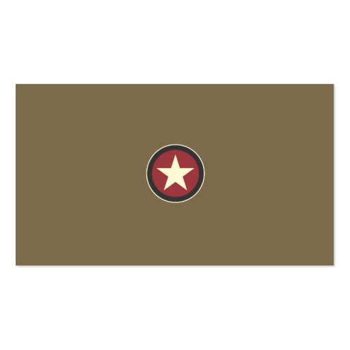 Red Star, Black and Tan Business Card (back side)