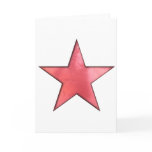 red star greeting card