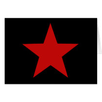 Red Star Greeting Card