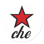Red Star Che Guevara! Round Sticker