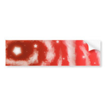 Red Star Clouds Bumper Sticker