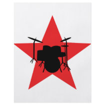 red star drum drummer flyers by Topmotives red star drum drummer flyers