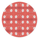 red star flowers stickers