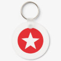 Red Star Icon keychains