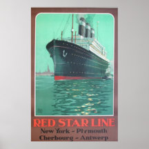 Red Star line titanic vintage advertisement Posters