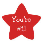 Red Star You're #1 Sticker