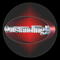Red Starburst Outstanding Sticker by Firecrackinmama Red Starburst Outstanding Sticker