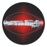 Red Starburst Outstanding Sticker