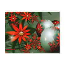 Red Starlight Flowers postcards