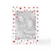 Red Starry Christmas cards by dndartstudio Red Starry Christmas cards