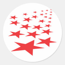 red stars carpet sticker