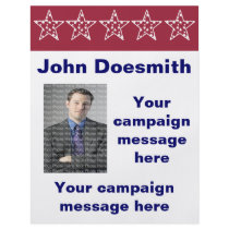 Red Stars Election Campaign Flyer Template