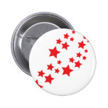 red stars falling pinback button