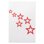 red stars icon custom stationery