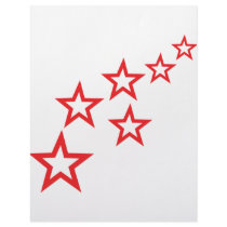red stars rain icon letterhead